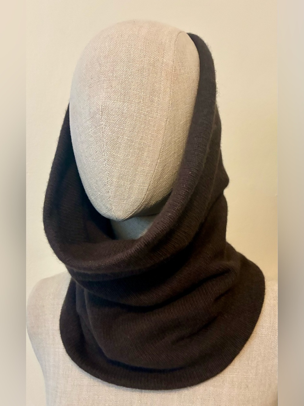 Chocolate Brown Wool Snood/Neckwarmer